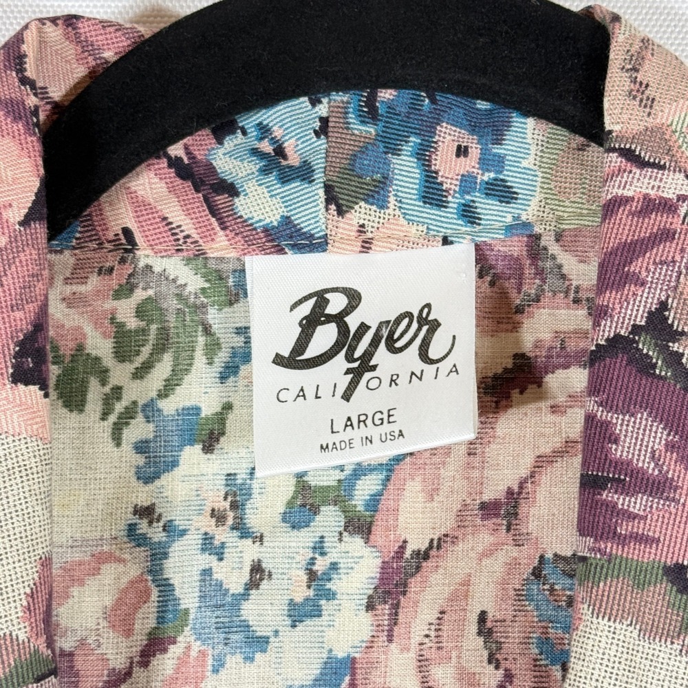 Byer California Floral Blazer in Pink, Blue, Green - Picture 6 of 7